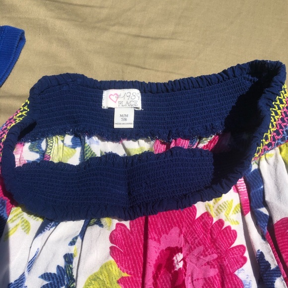 Handkerchief skirt and royal blue tank girls 7/8. - Picture 2 of 4